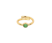 Serene green aventurine gemstone ring in solid sterling silver, ideal as a meaningful gift for loved ones